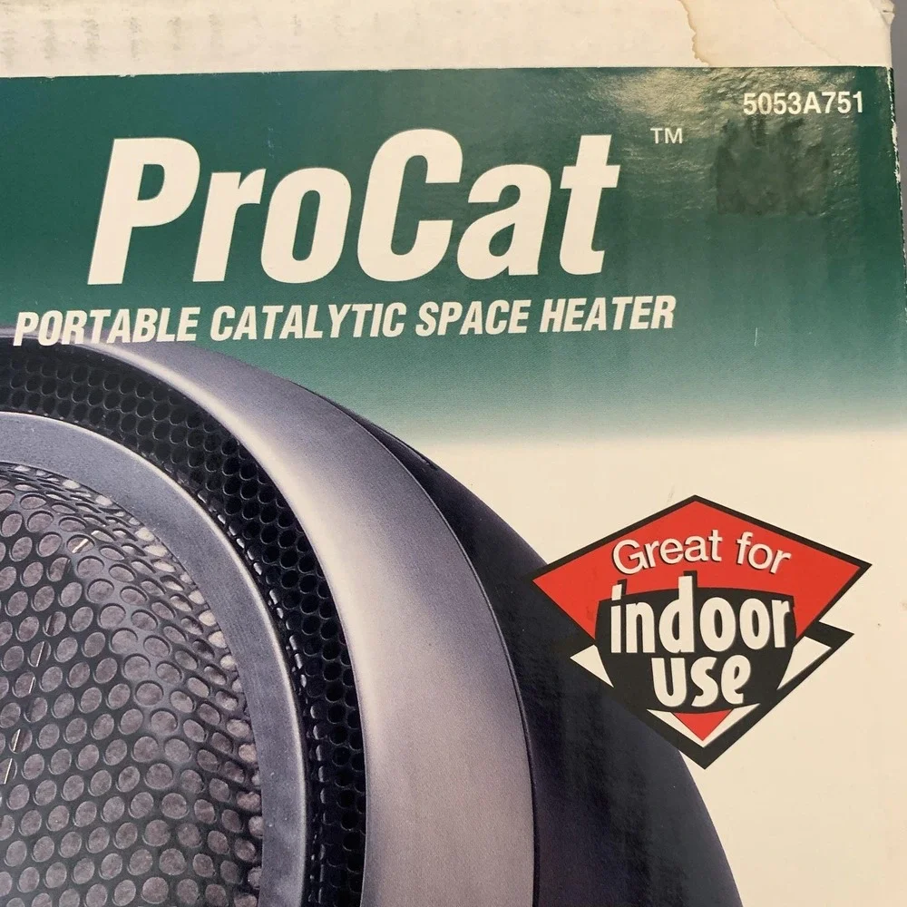 Coleman ProCat Portable Catalytic Space Heater Propane Indoor Black 5053 Camping